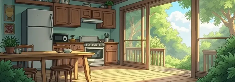 Healthy kitchen illustration